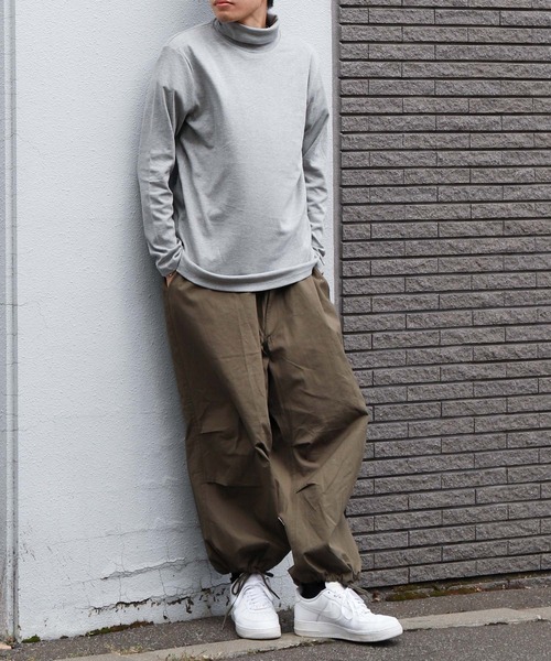 ZIP FIVE(ジップファイブ)の「ピーチスムース 無地 タートルネック ロンT / 長袖 Tシャツ(Tシャツ/カットソー・メンズ・ホワイト/ブラック/ブルーグレー/杢グレー/ワイン/チャコール・MEDIUM/LARGE/X-LARGE)」の17枚目の写真