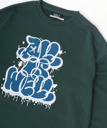 Graffiti Logo オーバーサイズ グラフィティ タギングロゴ ワッペン刺繍 スウェット レディース メンズ トレーナー