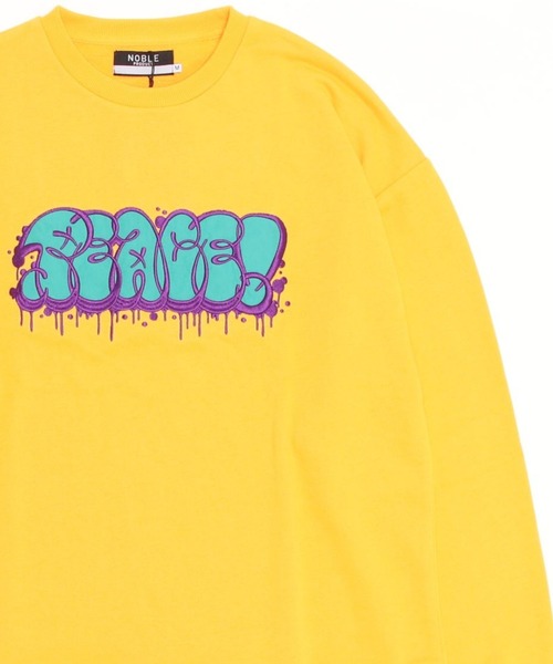 Lazar(ラザル)の「Graffiti Logo オーバーサイズ グラフィティ タギングロゴ ワッペン刺繍 スウェット レディース メンズ トレーナー(スウェット・メンズ・ホワイト/ブラック/イエロー/グリーン/ホワイト系その他/ブラック系その他・M/L)」の14枚目の写真