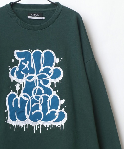 Lazar(ラザル)の「Graffiti Logo オーバーサイズ グラフィティ タギングロゴ ワッペン刺繍 スウェット レディース メンズ トレーナー(スウェット・メンズ・ホワイト/ブラック/イエロー/グリーン/ホワイト系その他/ブラック系その他・M/L)」の11枚目の写真