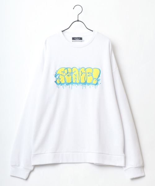 Lazar(ラザル)の「Graffiti Logo オーバーサイズ グラフィティ タギングロゴ ワッペン刺繍 スウェット レディース メンズ トレーナー(スウェット・メンズ・ホワイト/ブラック/イエロー/グリーン/ホワイト系その他/ブラック系その他・M/L)」の13枚目の写真