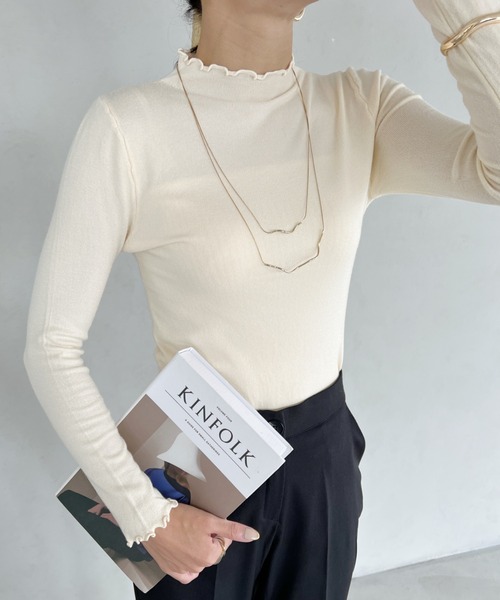 MYMOOD.(マイムード)の「メロウハイネックニットTOPS(ニット/セーター・レディース・ホワイト/ブラック/ブラウン/アイボリー・FREE)」の19枚目の写真