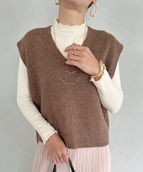 MYMOOD.(マイムード)の「メロウハイネックニットTOPS(ニット/セーター・レディース・ホワイト/ブラック/ブラウン/アイボリー・FREE)」の21枚目の写真