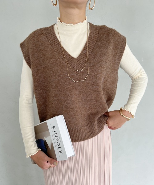MYMOOD.(マイムード)の「メロウハイネックニットTOPS(ニット/セーター・レディース・ホワイト/ブラック/ブラウン/アイボリー・FREE)」の22枚目の写真