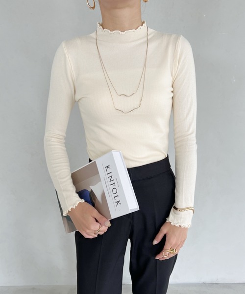 MYMOOD.(マイムード)の「メロウハイネックニットTOPS(ニット/セーター・レディース・ホワイト/ブラック/ブラウン/アイボリー・FREE)」の18枚目の写真