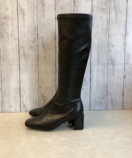 Noubel Voug Relax（ヌーベルヴォーグリラックス）の「ストレッチロングブーツ（ブーツ・レディース・ブラック/ブラック系その他・S/M/L/LL/3L）」の6枚目の写真