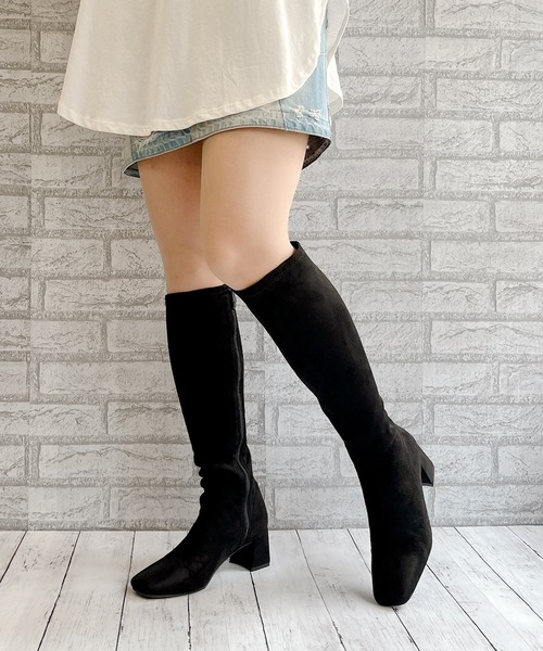 Noubel Voug Relax（ヌーベルヴォーグリラックス）の「ストレッチロングブーツ（ブーツ・レディース・ブラック/ブラック系その他・S/M/L/LL/3L）」の14枚目の写真