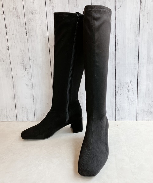Noubel Voug Relax（ヌーベルヴォーグリラックス）の「ストレッチロングブーツ（ブーツ・レディース・ブラック/ブラック系その他・S/M/L/LL/3L）」の17枚目の写真