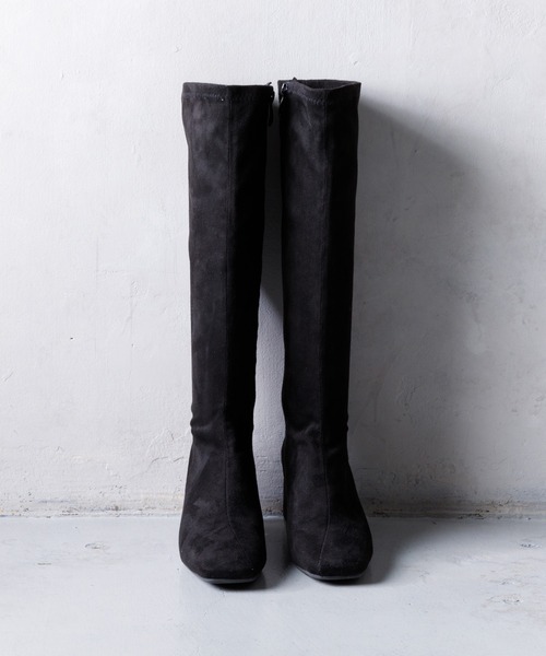 Noubel Voug Relax（ヌーベルヴォーグリラックス）の「ストレッチロングブーツ（ブーツ・レディース・ブラック/ブラック系その他・S/M/L/LL/3L）」の19枚目の写真