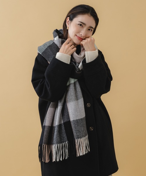 KATHARINE ROSS(キャサリンロス)の「【KATHARINE ROSS】カラフルブロックチェックストール WEB限定(ストール/ショール・レディース・ブラック/ピンク/グリーン/ボルドー・MEDIUM)」の11枚目の写真