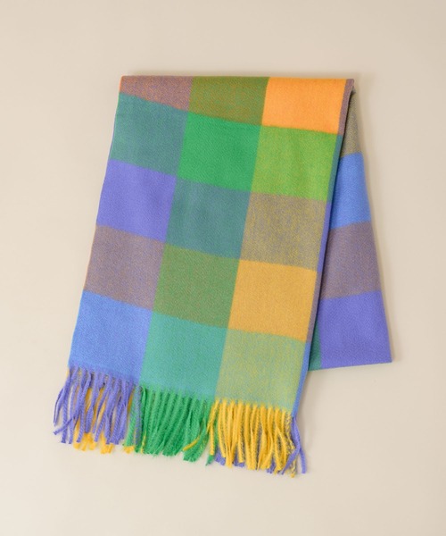 KATHARINE ROSS(キャサリンロス)の「【KATHARINE ROSS】カラフルブロックチェックストール WEB限定(ストール/ショール・レディース・ブラック/ピンク/グリーン/ボルドー・MEDIUM)」の16枚目の写真