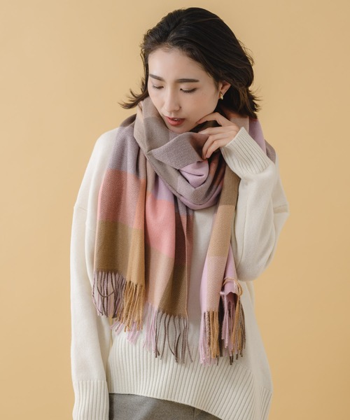 KATHARINE ROSS(キャサリンロス)の「【KATHARINE ROSS】カラフルブロックチェックストール WEB限定(ストール/ショール・レディース・ブラック/ピンク/グリーン/ボルドー・MEDIUM)」の13枚目の写真