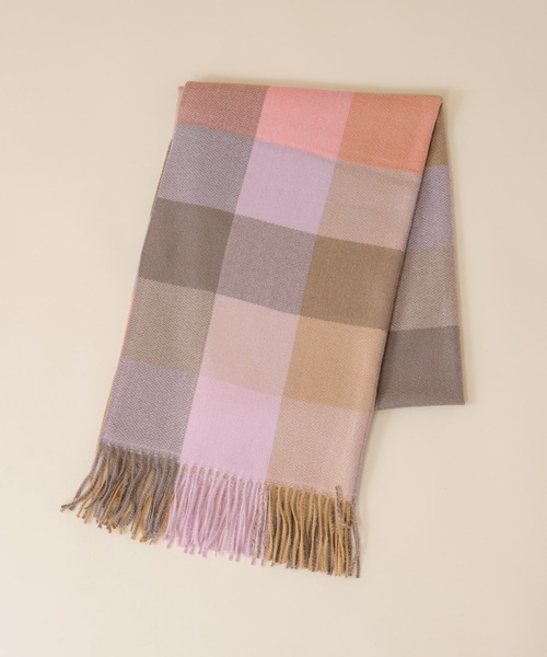 KATHARINE ROSS(キャサリンロス)の「【KATHARINE ROSS】カラフルブロックチェックストール WEB限定(ストール/ショール・レディース・ブラック/ピンク/グリーン/ボルドー・MEDIUM)」の15枚目の写真
