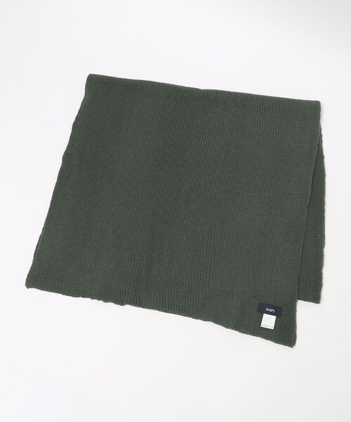 SHIPS(シップス)の「*SHIPS:〈ウォッシャブル〉Clacarbo(R) ビッグ ニット マフラー(マフラー・メンズ・ブラック/ネイビー/オリーブ・ONE SIZE)」の11枚目の写真