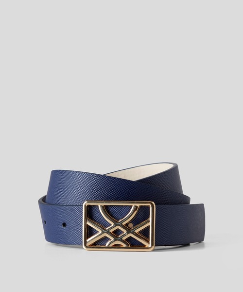 BENETTON (UNITED COLORS OF BENETTON)（ベネトンユナイテッドカラーズオブベネトン）の「フェイクレザーループロゴバックルベルト（ベルト・レディース・ブラック/ベージュ/レッド/ブルー・SMALL/MEDIUM/LARGE）」の3枚目の写真