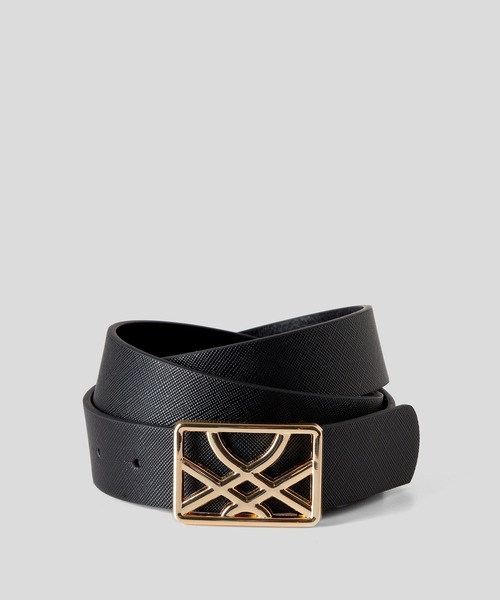 BENETTON (UNITED COLORS OF BENETTON)（ベネトンユナイテッドカラーズオブベネトン）の「フェイクレザーループロゴバックルベルト（ベルト・レディース・ブラック/ベージュ/レッド/ブルー・SMALL/MEDIUM/LARGE）」の2枚目の写真