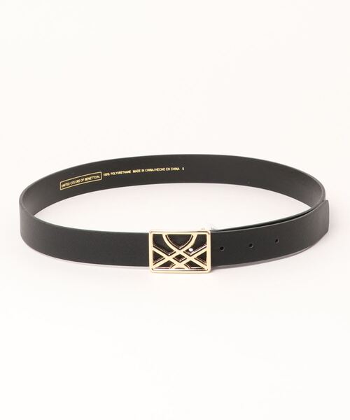 BENETTON (UNITED COLORS OF BENETTON)（ベネトンユナイテッドカラーズオブベネトン）の「フェイクレザーループロゴバックルベルト（ベルト・レディース・ブラック/ベージュ/レッド/ブルー・SMALL/MEDIUM/LARGE）」の10枚目の写真