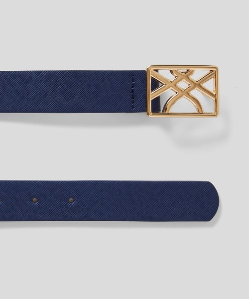 BENETTON (UNITED COLORS OF BENETTON)（ベネトンユナイテッドカラーズオブベネトン）の「フェイクレザーループロゴバックルベルト（ベルト・レディース・ブラック/ベージュ/レッド/ブルー・SMALL/MEDIUM/LARGE）」の7枚目の写真