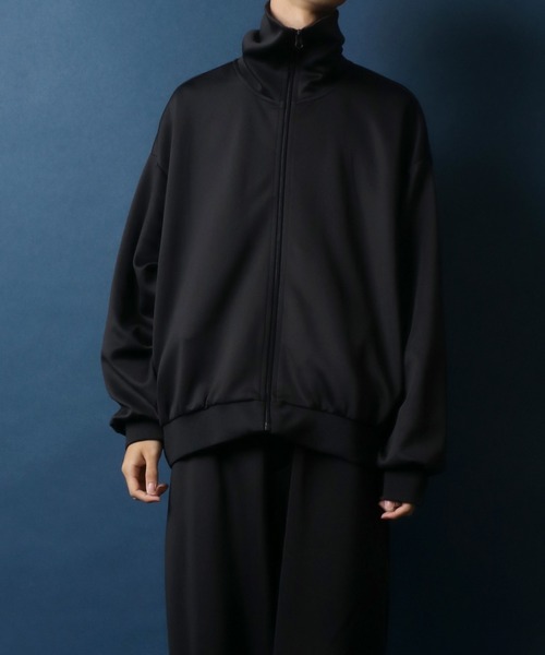 ANPAS（アンパス）の「Wide Silhouette Volume High Neck Track Jacket/別注 ワイドシルエット ボリュームハイネック トラックジャケット ジャージ セットアップ対応（ジャージ・メンズ・ブラック・LL/M/L）」の19枚目の写真