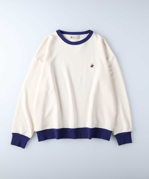 BEVERLY HILLS POLO CLUB（ビバリーヒルズポロクラブ）の「【BEVERLY HILLS POLO CLUB】配色スウェット（スウェット・レディース・オフホワイト/イエロー/ダークグレー・M/L）」の4枚目の写真