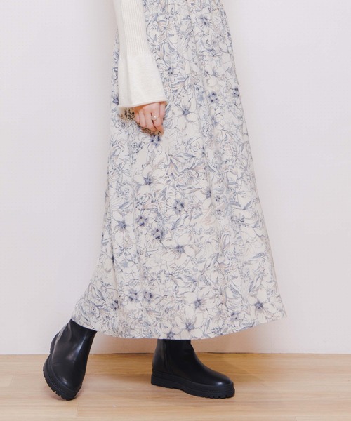 flower（フラワー）の「ニュアンスフラワーワンピース2（ワンピース・レディース・アイボリー/ブラウン・FREE）」の12枚目の写真