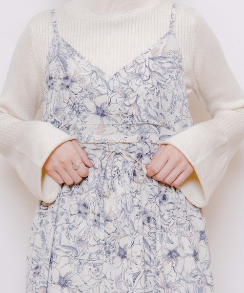 flower（フラワー）の「ニュアンスフラワーワンピース2（ワンピース・レディース・アイボリー/ブラウン・FREE）」の14枚目の写真