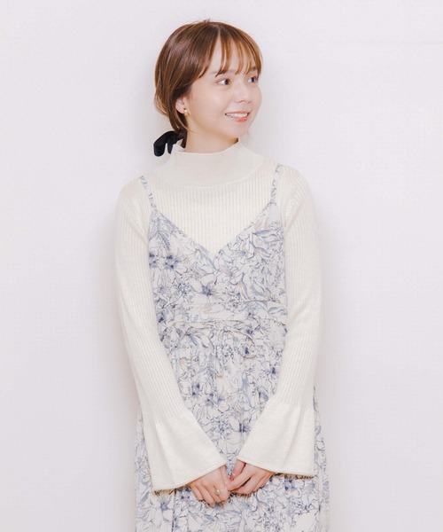 flower（フラワー）の「ニュアンスフラワーワンピース2（ワンピース・レディース・アイボリー/ブラウン・FREE）」の20枚目の写真