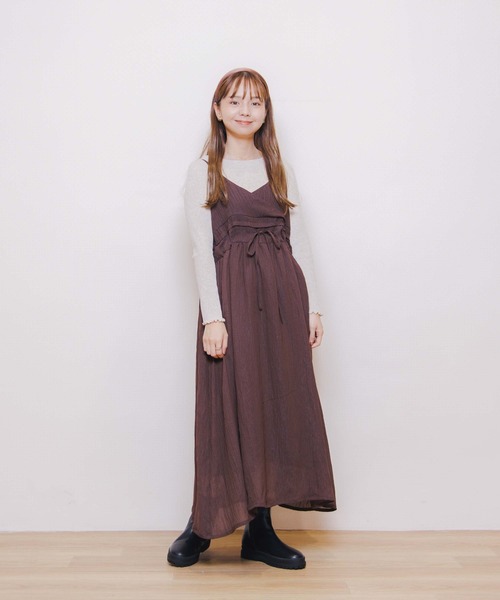 flower（フラワー）の「ニュアンスフラワーワンピース2（ワンピース・レディース・アイボリー/ブラウン・FREE）」の22枚目の写真