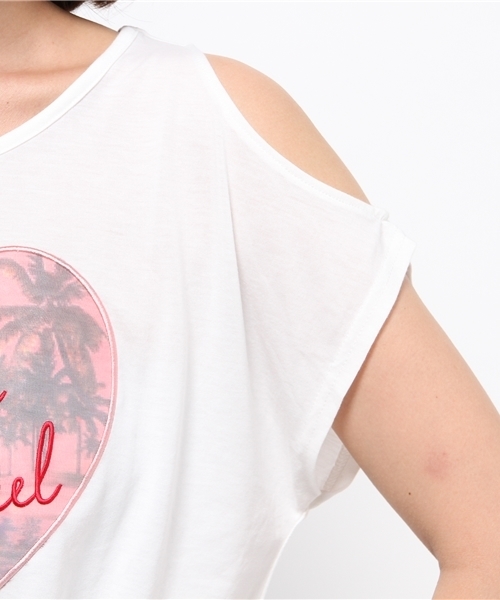 WEGO（ウィゴー）の「WEGO/ハート肩開き前結びTシャツ（Tシャツ/カットソー・レディース・ホワイト系その他/オフホワイト・FREE）」の10枚目の写真