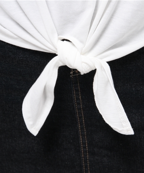 WEGO（ウィゴー）の「WEGO/ハート肩開き前結びTシャツ（Tシャツ/カットソー・レディース・ホワイト系その他/オフホワイト・FREE）」の11枚目の写真