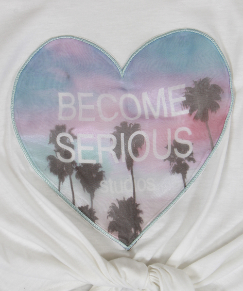 WEGO（ウィゴー）の「WEGO/ハート肩開き前結びTシャツ（Tシャツ/カットソー・レディース・ホワイト系その他/オフホワイト・FREE）」の4枚目の写真