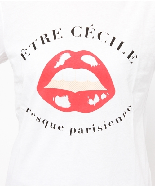 MIDWEST（ミッドウエスト）の「ETRE CECILE『EC LIPS』 TEE（Tシャツ/カットソー・レディース・ホワイト・SMALL/MEDIUM）」の6枚目の写真