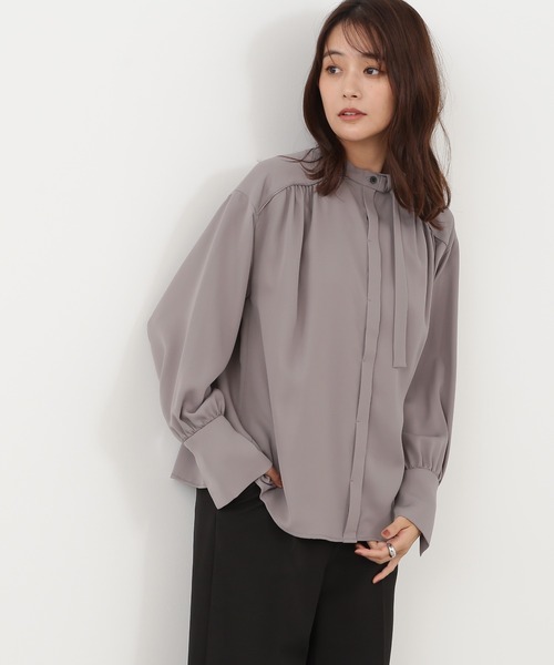 N.Natural beauty basic - ガルーダドビーデザインベルトブラウス N.（N. Natural Beauty Basic）（エヌエヌナチュラル