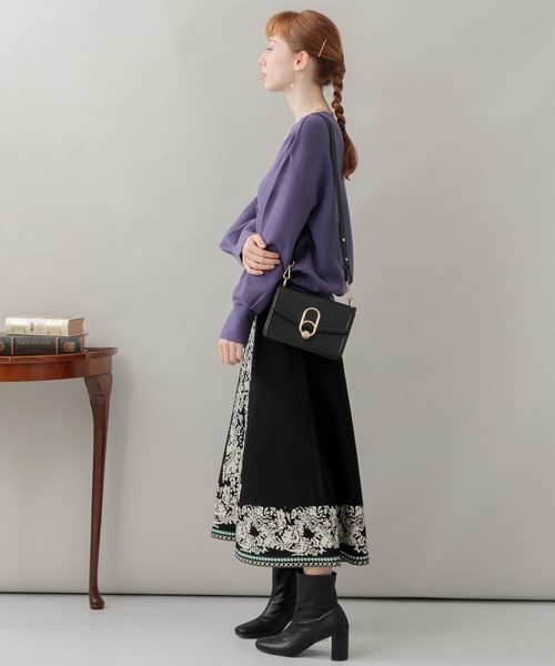 Paradise Picnic（パラダイスピクニック）の「エスニックパネルニットスカート（スカート・レディース・ブラック/グレー/グリーン・FREE）」の8枚目の写真