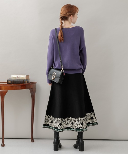 Paradise Picnic（パラダイスピクニック）の「エスニックパネルニットスカート（スカート・レディース・ブラック/グレー/グリーン・FREE）」の9枚目の写真