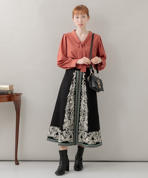 Paradise Picnic（パラダイスピクニック）の「エスニックパネルニットスカート（スカート・レディース・ブラック/グレー/グリーン・FREE）」の11枚目の写真