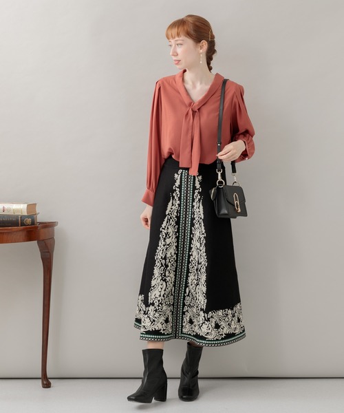 Paradise Picnic（パラダイスピクニック）の「エスニックパネルニットスカート（スカート・レディース・ブラック/グレー/グリーン・FREE）」の12枚目の写真