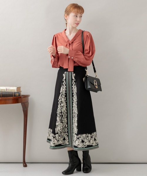 Paradise Picnic（パラダイスピクニック）の「エスニックパネルニットスカート（スカート・レディース・ブラック/グレー/グリーン・FREE）」の13枚目の写真