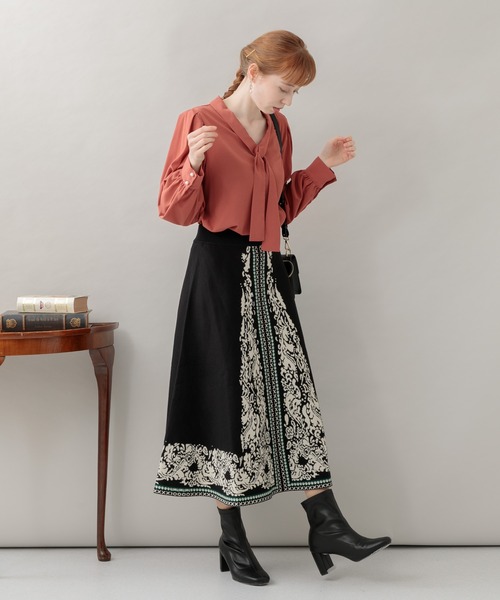 Paradise Picnic（パラダイスピクニック）の「エスニックパネルニットスカート（スカート・レディース・ブラック/グレー/グリーン・FREE）」の14枚目の写真