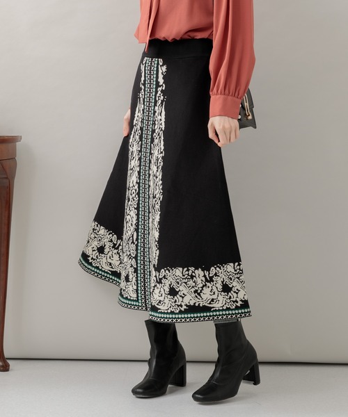 Paradise Picnic（パラダイスピクニック）の「エスニックパネルニットスカート（スカート・レディース・ブラック/グレー/グリーン・FREE）」の21枚目の写真