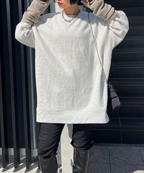 PAGEBOY（ページボーイ）の「BIG裏毛プルオーバー×アームウォーマーSET（スウェット・レディース・ブラック/ターコイズブルー/オートミール・FREE）」の18枚目の写真