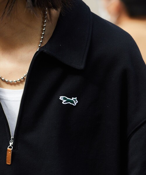 FREAK'S STORE（フリークスストア）の「TOWN CRAFT/タウンクラフト 別注 ポロカラー ハーフジップスウェット（スウェット・メンズ・マスタード/ブラック/杢グレー/バーガンディー/オフホワイト・MEDIUM/LARGE）」の10枚目の写真