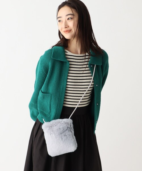 OPAQUE.CLIP（オペークドットクリップ）の「◆ミニファーポシェット（ショルダーバッグ・レディース・ブルー/ベージュ/グレー/ホワイト・00）」の2枚目の写真