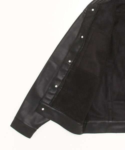 London Denim（ロンドンデニム）の「London Denim Trucker Jacket トラッカージャケット（ライダースジャケット・メンズ・ブラック・M/S/L）」の3枚目の写真