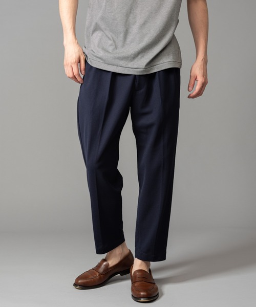 MR.OLIVE（ミスターオリーブ）の「【セットアップ対応】フィールドセンサー バーズアイ / 2タック ワイドテーパード イージーパンツ(センタープレスパンツ)（スラックス・メンズ・オリーブ/ネイビー/ブラック・SMALL/MEDIUM/LARGE）」の12枚目の写真