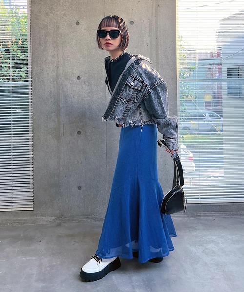 PAGEBOY(ページボーイ)の「メロータートルニット(ニット/セーター・レディース・ラベンダー/ブラック/オフホワイト・FREE)」の14枚目の写真