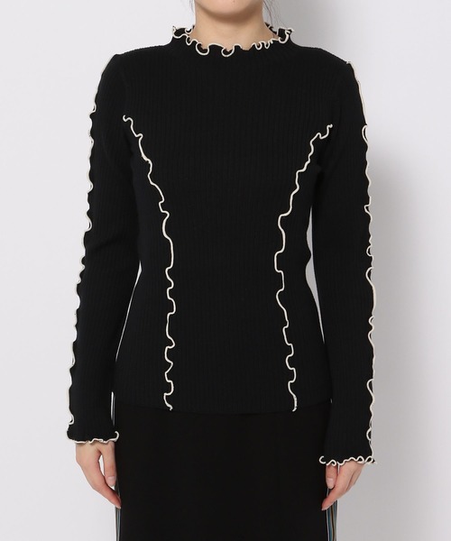 PAGEBOY(ページボーイ)の「メロータートルニット(ニット/セーター・レディース・ラベンダー/ブラック/オフホワイト・FREE)」の21枚目の写真