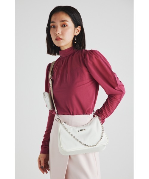 rienda（リエンダ）の「チェーンポイントバッグ（ショルダーバッグ・レディース・ライトピンク/ブラック/ホワイト・FREE）」の11枚目の写真