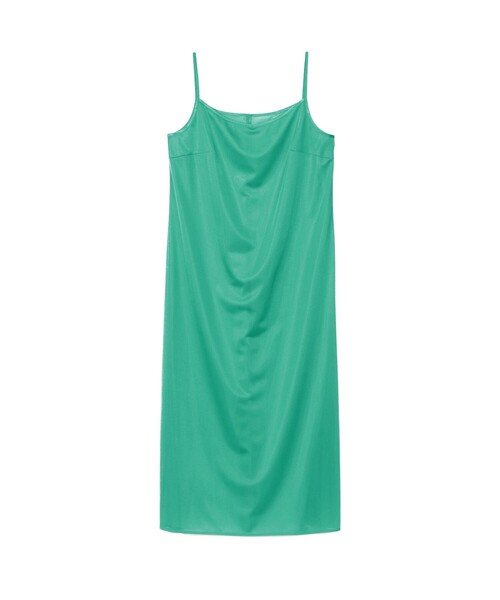 【ANAYI】2023年＊シャンブレータフタティアードワンピース　グリーン　36 ANAYI】2023年＊シャンブレータフタティアードワンピース グリーン 36