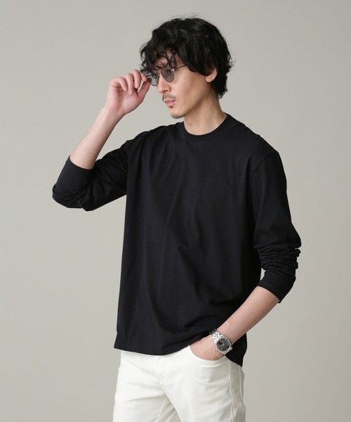 NANO universe（ナノユニバース）の「LB.03/ジャケT 長袖（Tシャツ/カットソー・メンズ・ブラック/ホワイト/チャコール・S/M/L/XL）」の4枚目の写真